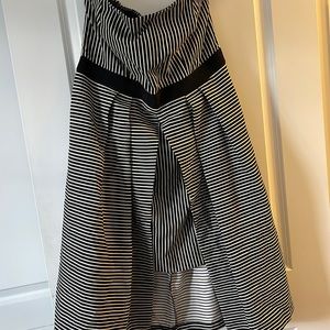 Halter black and white dress